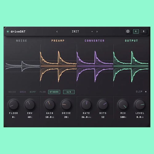 The Tone Foundry「driveDAT」DATレコーダーを限界までドライブしたような歪みやデジタル質感を再現できるサチュレーション＆デグラデーションプラグイン｜DTMプラグインセール