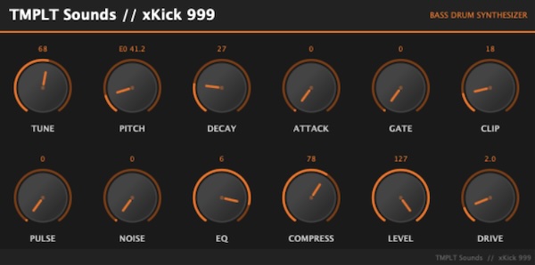 TMPLT Sounds「xKick 999 Kick Drum Synth」リアルタイムDSPで理想のキックをゼロから作れる、アナログライクなサウンドが魅力のキックドラム専用シンセ｜DTMプラグインセール