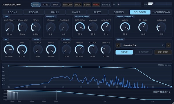 OTODESK「Ambience」16チャンネルFDNと高度な音響アルゴリズムを採用した本格空間シミュレーションリバーブ|DTMプラグインセール