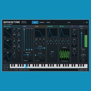 RobCZart「SAWSTAR」最大7レイヤーのユニゾンやLFO、内蔵エフェクト、豊富なプリセットを搭載したVST3シンセサイザー｜DTMプラグインセール