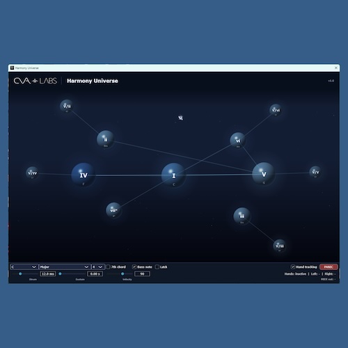 CVA Labs「Harmony Universe」コード進行や機能和声を3Dコンステレーションで視覚化できる無料VST3 MIDIインストゥルメント｜DTMプラグインセール