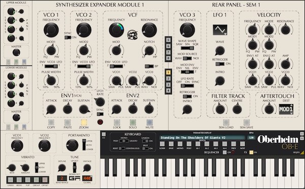 GForce「Oberheim OB-E」8台の独立SEMがわずかに異なる個性で鳴り重なる巨大なサウンドを現代へ蘇らせた8ボイス・アナログシンセサイザー|DTMプラグインセール