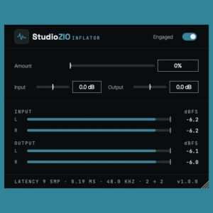 StudioZIO「StudioZIO Inflator」シンプルな操作で倍音を加え、音の厚みや存在感を手軽に調整できるハーモニックエンハンサー｜DTMプラグインセール