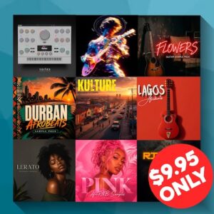Oriah Beats「Afrobeats Ultimate Bundle」527種類のWAVサンプル・60種類のMIDIループ・30種類のGuitar FX One-Shotsを収録したAfrobeats向けサンプルパック｜DTMプラグインセール