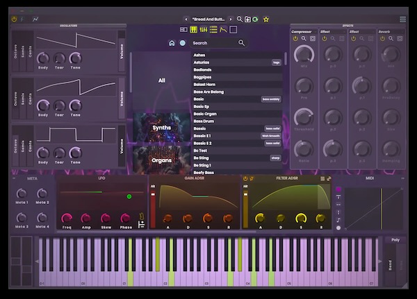Stagecraft「Cenere」ヴィンテージアナログシンセの質感と最新ウェーブテーブル技術を融合した減算方式ソフトシンセ｜DTMプラグインセール
