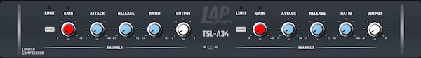 LAP Plugin「LAP TSL-A34」電子回路の動作をリアルタイムで計算し、アナログ機材の挙動や音色変化まで再現するJFETコンプレッサー｜DTMプラグインセール