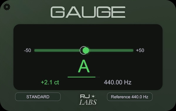 RJ Labs「GAUGE」低音域でも素早く正確にチューニングできるギター・ベース向けチューナープラグイン|DTMプラグインセール