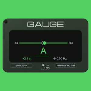 RJ Labs「GAUGE」低音域でも素早く正確にチューニングできるギター・ベース向けチューナープラグイン｜DTMプラグインセール