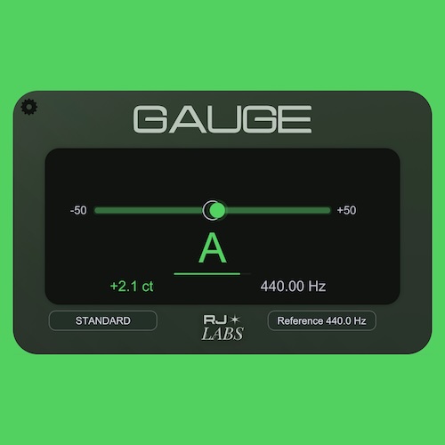 RJ Labs「GAUGE」低音域でも素早く正確にチューニングできるギター・ベース向けチューナープラグイン｜DTMプラグインセール