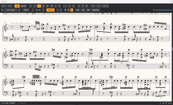 Remo De Vico「SPARTITO（Beta）」Ableton LiveでMIDIクリップを五線譜として表示・編集できるMax for Liveデバイス｜DTMプラグインセール