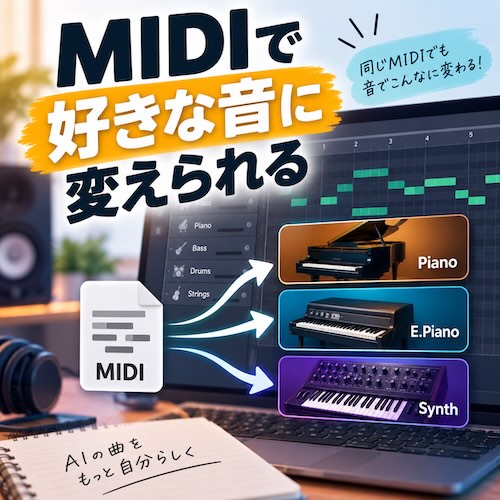 AI曲の音を好きな音源に差し替える方法｜MIDIを使って別の音で鳴らそう