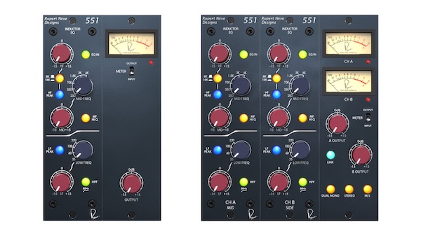 Rupert Neve Designs「551 Inductor EQ」太く力強いロー、音楽的なミッド、甘く滑らかなハイ!Shelford Channel譲りの3バンドEQとInductor、Transformer、Class-A Gain Blockを精密モデリングしたアナログEQプラグイン|DTMプラグインセール