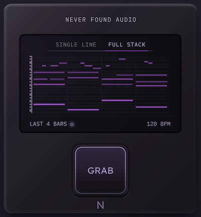Never Found Audio「MG-Mini」リアルタイム演奏やオーディオファイルをMIDI化できるシンプルで使いやすいAudio to MIDIプラグイン|DTMプラグインセール