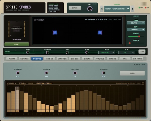 Phantomexposure「Sprite Spores」レトロゲーム風サウンドからアンビエントまで対応、複数のチップ音源を自由に組み合わせて音作りができる無料VSTプラグイン|DTMプラグインセール
