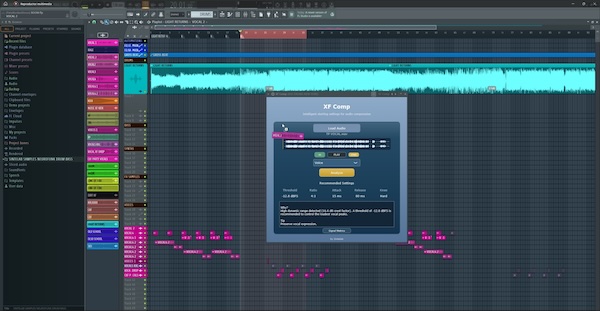 Sintelab「XF Comp」音声ファイルを分析してThreshold・Ratio・Attackなどのコンプレッサー設定を提案してくれる便利なVST3プラグイン|DTMプラグインセール