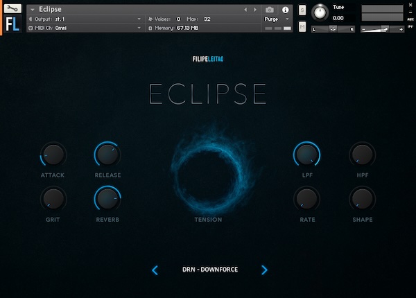 Filipe Leitao「Eclipse」ダークなドローンやシネマティックテクスチャ、不協和音を収録したKontaktライブラリ|DTMプラグインセール