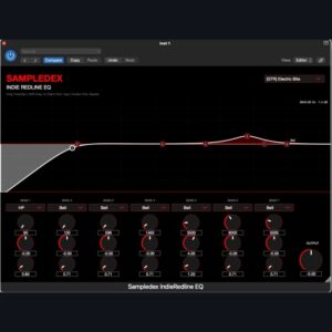 Sampledex「Sampledex Redline EQ Plugin (Beta)」7バンドEQ・5種類のフィルター・視覚的なグラフ操作に対応した使いやすいEQプラグイン｜DTMプラグインセール