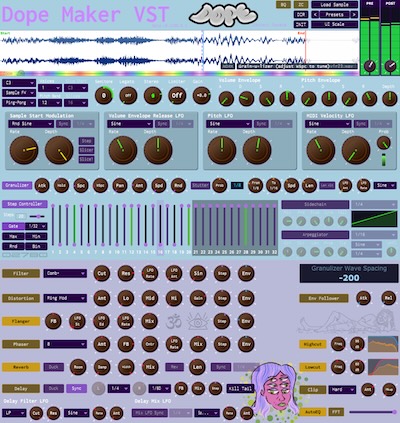 Dope Science「Dope Maker」サンプルの再生開始位置をランダム化して毎回違うフレーズやサウンドを生み出せるクリエイティブサンプラー|DTMプラグインセール