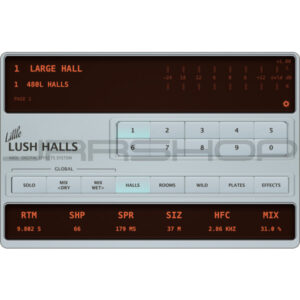 NOS Audio「Little Lush Halls」上位版Lush Hallsと同じリバーブエンジンを搭載し、シンプルな操作で名機480L・300L由来の空間表現を楽しめるリバーブプラグイン｜DTMプラグインセール