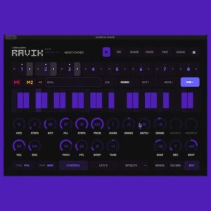Våld Labs「Ravik」ジェネレーティブシーケンサー・24種類のシンセシスエンジン・8つの独立ボイスを搭載し、変化のあるビートや実験的なパーカッションを制作できるドラムシンセサイザー｜DTMプラグインセール
