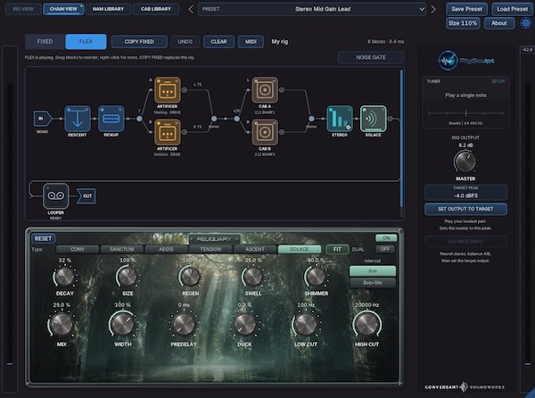 Conversant Soundworks「RigSuite」NAMライブラリの管理、アンプ設計、エフェクト、自由なルーティングまで対応したオールインワンギターリグソフト|DTMプラグインセール