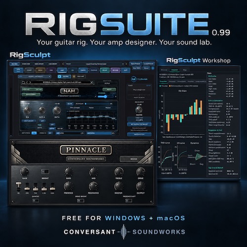Conversant Soundworks「RigSuite」NAMライブラリの管理、アンプ設計、エフェクト、自由なルーティングまで対応したオールインワンギターリグソフト｜DTMプラグインセール