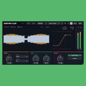 SORYNO「SORYNO CLIP」クリッピングで削られた部分を波形表示で確認できる無料VST3クリッパープラグイン｜DTMプラグインセール