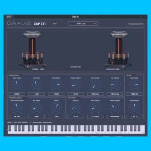 CVA Labs「Zap It!」テスラコイルの放電音をモチーフにした個性的なモノフォニックFMシンセサイザー｜DTMプラグインセール