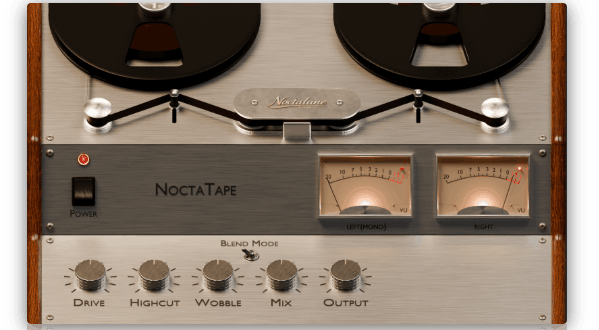 Noctalune Audio「NoctaTape」サチュレーション・HighCut・Wobbleを組み合わせ、温かく揺れるヴィンテージテープの質感を作れるLoFiエフェクト