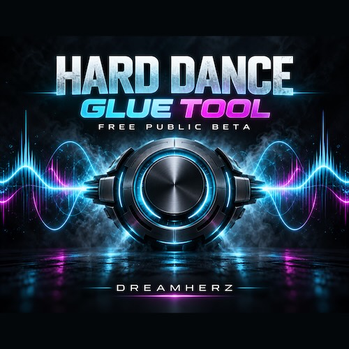 Dreamherz「Hard Dance Glue Tool」リードやコードのまとまり・歪み・パンチ・ステレオ感をまとめて調整できるハードダンス向けエフェクト｜DTMプラグインセール