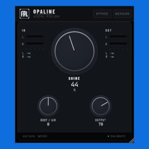Floodo's Audio Labs「Opaline」コンプレッション・テープサチュレーション・倍音生成まで1つにまとめた無料ボーカルポリッシャー｜DTMプラグインセール