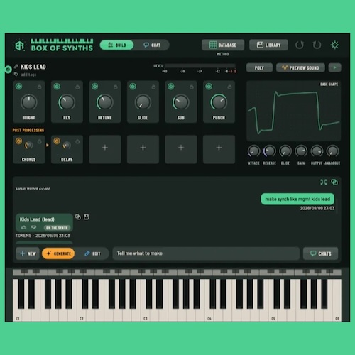 Box Of Rules「Box Of Synths」言葉でイメージを入力するとシンセサウンドを設計できるテキストベース音作りソフト｜DTMプラグインセール