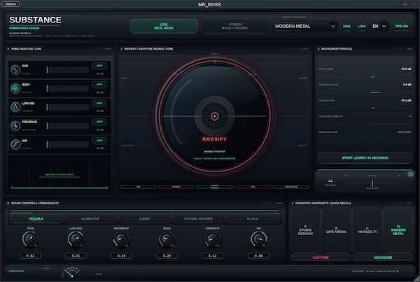 Mister RickRoss「SUBSTANCE FREE」自分のベースを解析して音作り！Learn My Bass搭載の無料ベースプロセッサー｜DTMプラグインセール