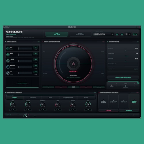 Mister RickRoss「SUBSTANCE FREE」自分のベースを解析して音作り！Learn My Bass搭載の無料ベースプロセッサー｜DTMプラグインセール
