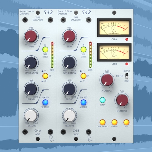 Rupert Neve Designs「542 Tape Emulator」アナログテープの質感とSilk Red / Blueの倍音を加えられるサチュレーションプラグイン｜DTMプラグインセール