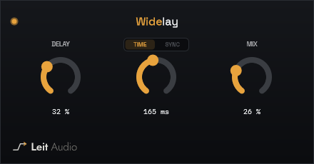 Leit Audio「Widelay」奥行きではなく“横への広がり”を作る！反復するほどステレオ幅が広がる無料ディレイプラグイン｜DTMプラグインセール