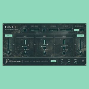 Funtasia Audio「FUN OTT」3バンドのアップワード／ダウンワードコンプを細かく調整できる無料OTT系プラグイン｜DTMプラグインセール