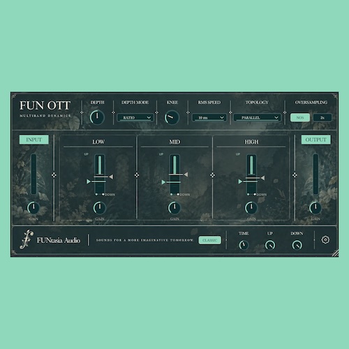 Funtasia Audio「FUN OTT」3バンドのアップワード／ダウンワードコンプを細かく調整できる無料OTT系プラグイン｜DTMプラグインセール