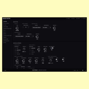 Mauro Moreno「Quesynth」Synth1のサウンドとパラメーターモデルを再現！.sy1パッチも読み込める無料バーチャルアナログシンセ｜DTMプラグインセール