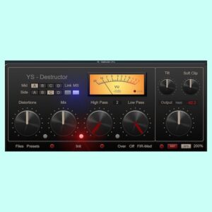 YS Plugins「YS-Destructor」Mid/Side・Left/Rightを個別に歪ませて倍音を細かく作り込めるディストーションプラグイン｜DTMプラグインセール