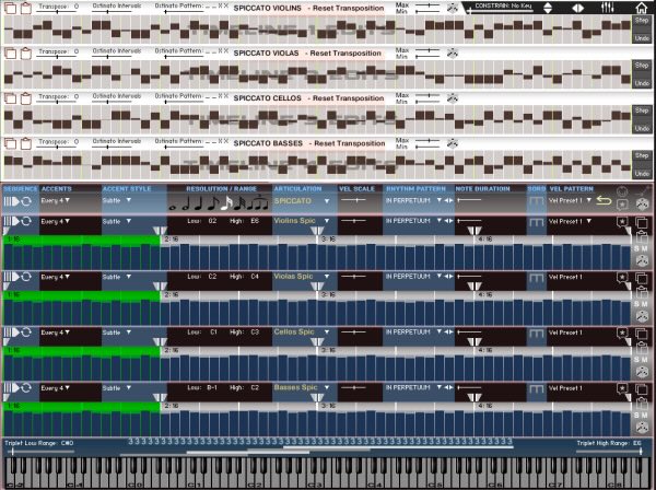 Kirk Hunter Studios「Kinetic Strings Plus」4つの独立タイムラインでシネマティックなストリングスパターンを作れるKontakt音源｜DTMプラグインセール