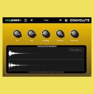 DAWJunkie「Convolute」自分のIRを読み込んで残響を作れる無料コンボリューション・リバーブ｜DTMプラグインセール
