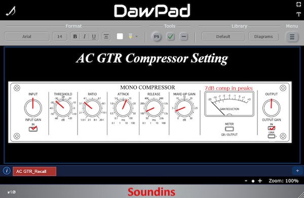 Soundins「DawPad」メモ・チェックリスト・位置情報・機材設定図をDAW内でまとめて管理できる無料プラグイン｜DTMプラグインセール