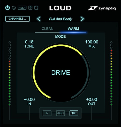 Zynaptiq「LOUD」密度・パンチ・トーン・音圧をまとめて整えられるトラック/バス/マスター用プロセッサー|DTMプラグインセール