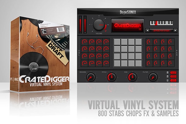 DopeSONIX「Crate Digger」Jazz・Funk・Soulなどを思わせる1,280サンプルを収録！レコードを掘るように素材を選び、MIDIでチョップできるヒップホップ音源｜DTMプラグインセール
