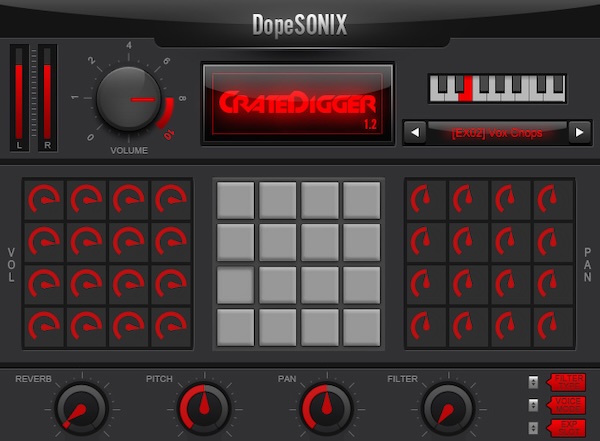 DopeSONIX「Crate Digger」Jazz・Funk・Soulなどを思わせる1,280サンプルを収録！レコードを掘るように素材を選び、MIDIでチョップできるヒップホップ音源｜DTMプラグインセール