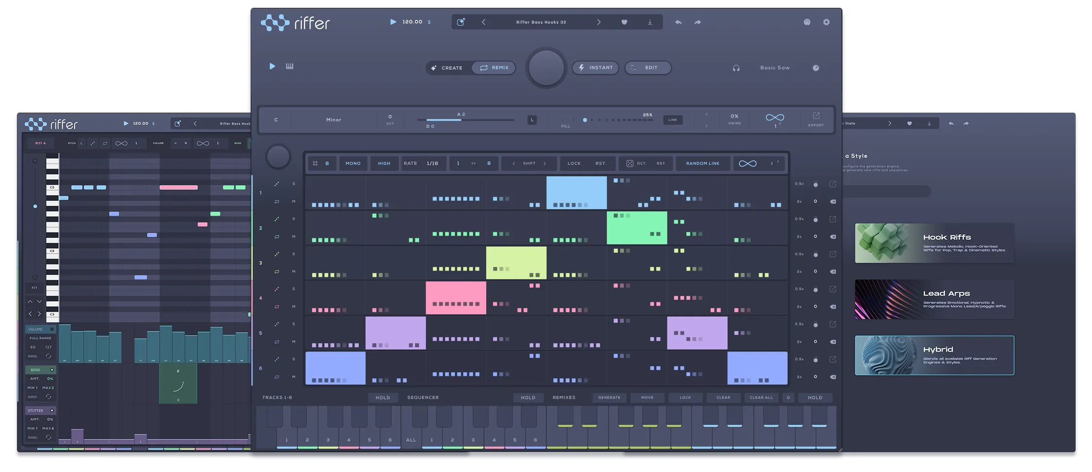 Audiomodern「Riffer 4」5種類の生成エンジンでメロディ・ベースライン・アルペジオを作れるMIDIシーケンサー｜DTMプラグインセール