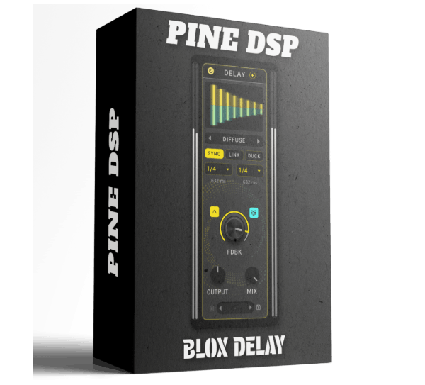 Pine DSP「Blox Delay」Normal・Ping Pong・Diffuseの3モードを搭載!リズミカルな反復から広がりのある空間まで作れるディレイプラグイン|DTMプラグインセール