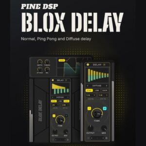 Pine DSP「Blox Delay」Normal・Ping Pong・Diffuseの3モードを搭載！リズミカルな反復から広がりのある空間まで作れるディレイプラグイン｜DTMプラグインセール