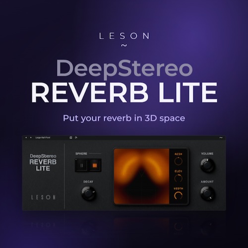 Leson「DeepStereo Reverb Lite」リバーブを3D空間に配置！上下・左右・広がりを調整できるバイノーラル対応リバーブ｜DTMプラグインセール